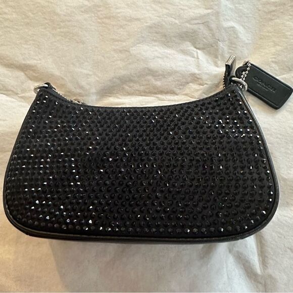 NWT ❤️❤️ LAST ONE ❤️ Coach Teri Mini Crossbody Bag Crystal Black Purse satchel - Picture 15 of 15